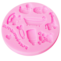 Fondant Silicone Mold Fun In The Tub - bakeware bake house kitchenware bakers supplies baking