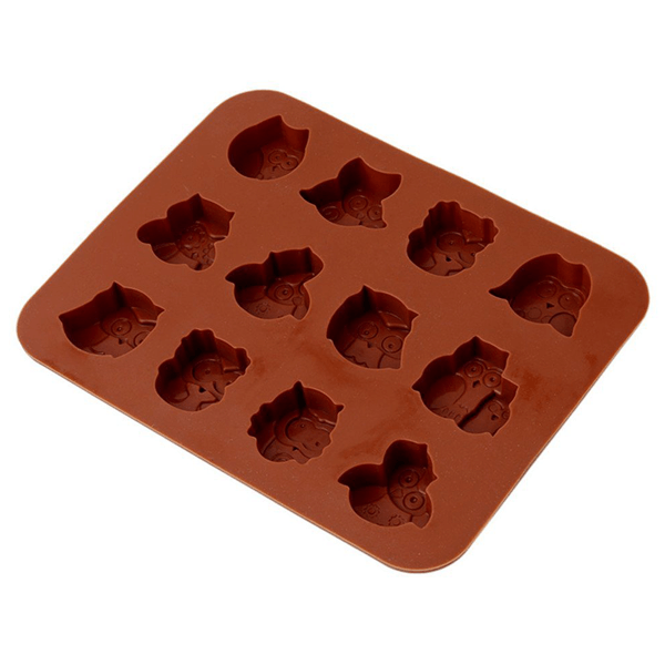 12 Owl Shape Silicone Chocolate Mold - bakeware bake house kitchenware bakers supplies baking