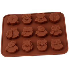 12 Owl Shape Silicone Chocolate Mold - bakeware bake house kitchenware bakers supplies baking