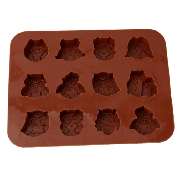 12 Owl Shape Silicone Chocolate Mold - bakeware bake house kitchenware bakers supplies baking