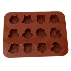 12 Owl Shape Silicone Chocolate Mold - bakeware bake house kitchenware bakers supplies baking
