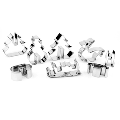 3D Christmas Stainless Steel Cookie Cutter 8 Pcs - bakeware bake house kitchenware bakers supplies baking