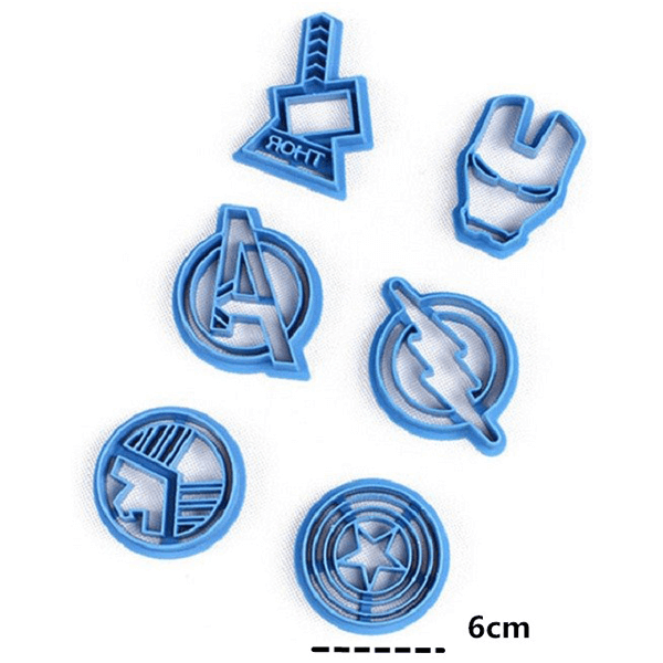 Avengers Super Hero Cookie Cutter 6 Pcs Set - bakeware bake house kitchenware bakers supplies baking