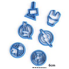 Avengers Super Hero Cookie Cutter 6 Pcs Set - bakeware bake house kitchenware bakers supplies baking