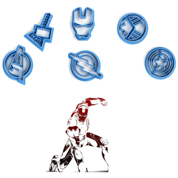 Avengers Super Hero Cookie Cutter 6 Pcs Set - bakeware bake house kitchenware bakers supplies baking