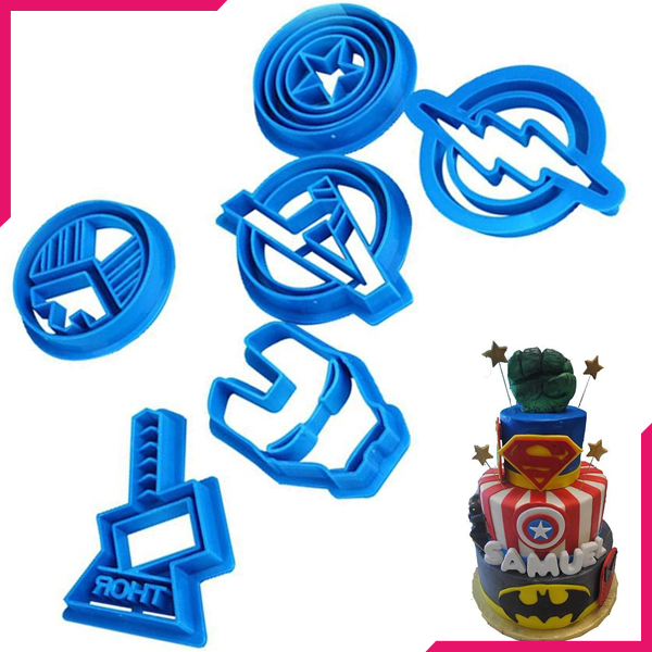 Avengers Super Hero Cookie Cutter 6 Pcs Set - bakeware bake house kitchenware bakers supplies baking