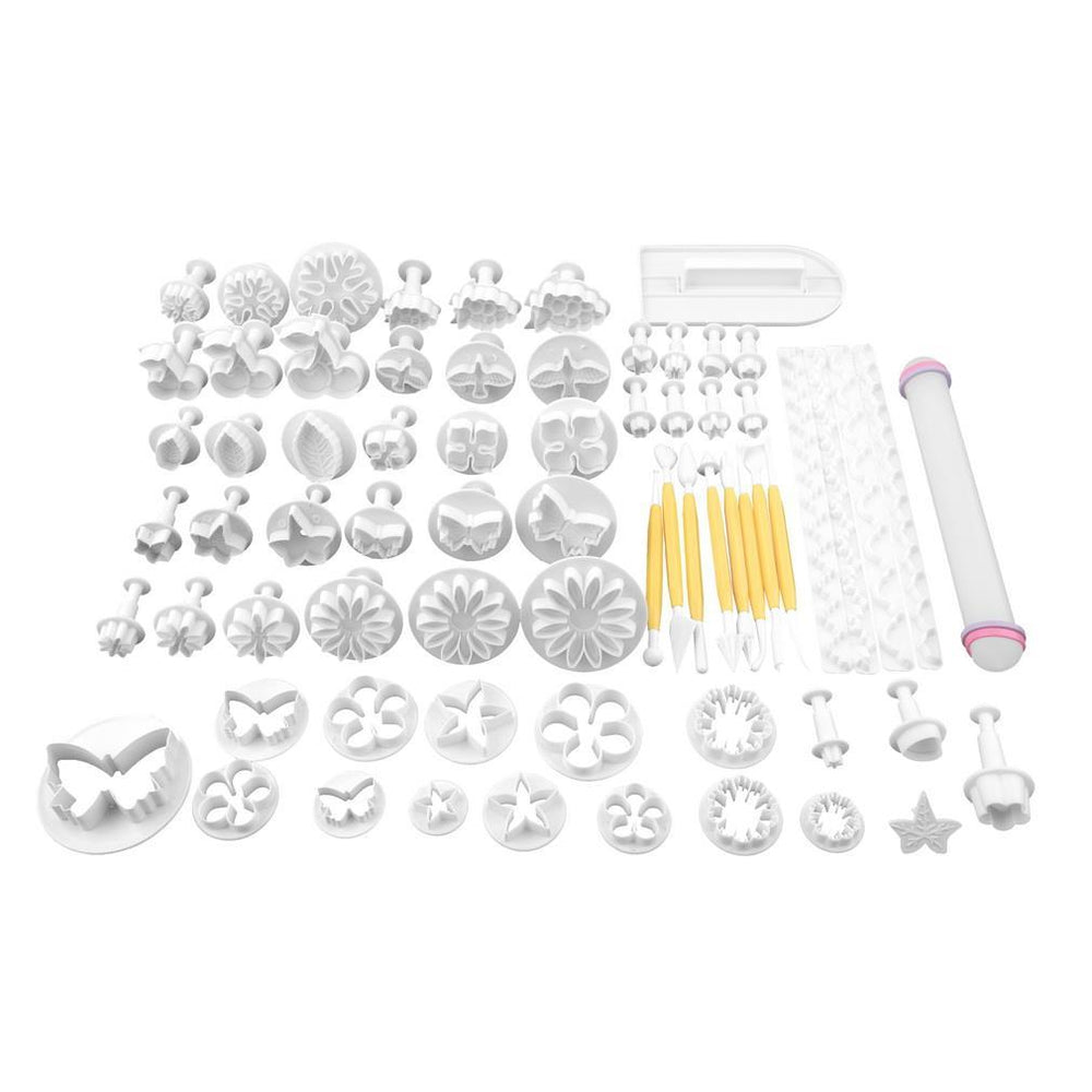 Fondant Plunge Cake Decorating Cutter Set 67 Pcs Set - bakeware bake house kitchenware bakers supplies baking
