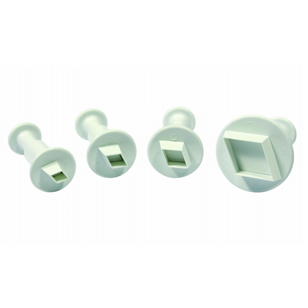 Plunge Cutter Diamond 4 Pcs - bakeware bake house kitchenware bakers supplies baking