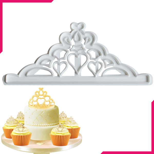 Plastic Crown Shape Fondant Cutter - bakeware bake house kitchenware bakers supplies baking
