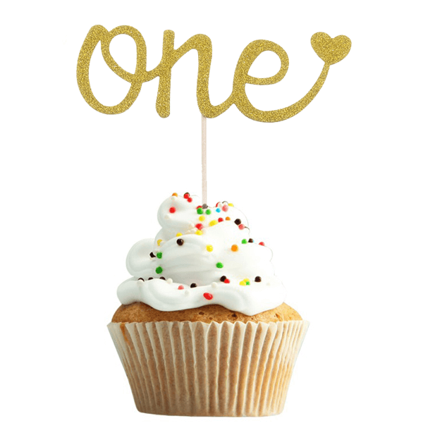 ONE Alphabet Party Decoration Topper - bakeware bake house kitchenware bakers supplies baking