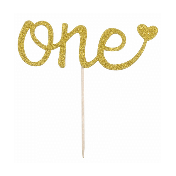 ONE Alphabet Party Decoration Topper - bakeware bake house kitchenware bakers supplies baking
