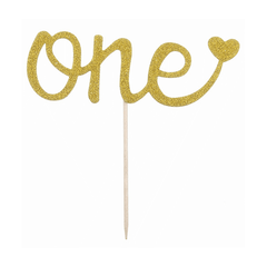 ONE Alphabet Party Decoration Topper - bakeware bake house kitchenware bakers supplies baking