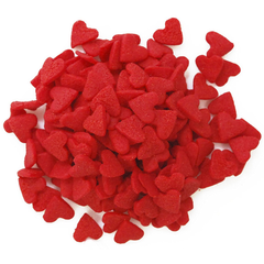 Red Heart Shape Sugar Sprinkle Confetti 50 grams - bakeware bake house kitchenware bakers supplies baking