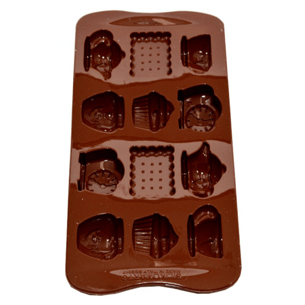 Silicone Chocolate Mold Clock Tea Time - bakeware bake house kitchenware bakers supplies baking