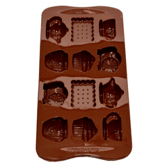 Silicone Chocolate Mold Clock Tea Time - bakeware bake house kitchenware bakers supplies baking