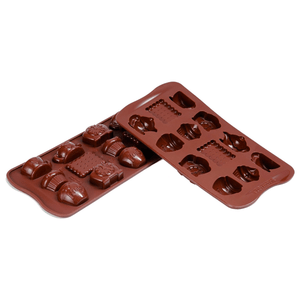 Silicone Chocolate Mold Clock Tea Time - bakeware bake house kitchenware bakers supplies baking