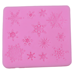 3D Christmas Snowflake Silicone Fondant Mold - bakeware bake house kitchenware bakers supplies baking