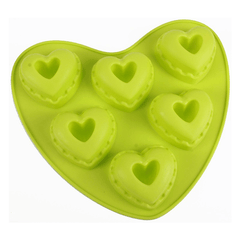 Heart Shape Silicone Cake Molds 6 Cavity - bakeware bake house kitchenware bakers supplies baking