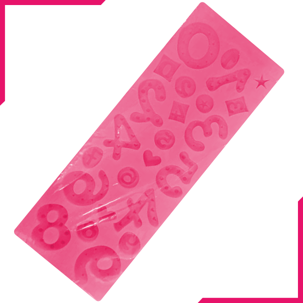 123 Symbol Silicone Mold - bakeware bake house kitchenware bakers supplies baking