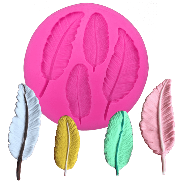 Birds Feathers Silicone Fondant Mold - bakeware bake house kitchenware bakers supplies baking