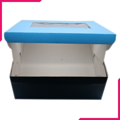 Blue Cake Box 10x10x4 Inches - bakeware bake house kitchenware bakers supplies baking