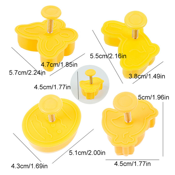 Plunge Cutter Easter Egg, Butterfly, Rabbit And Bird - bakeware bake house kitchenware bakers supplies baking