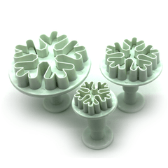 Plunge Cutter Snowflake 3 Pcs - bakeware bake house kitchenware bakers supplies baking