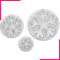 Plunge Cutter Snowflake 3 Pcs - bakeware bake house kitchenware bakers supplies baking