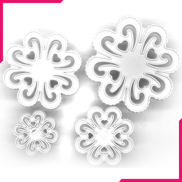 Fondant Embosser Cutter Blossom 4 Pcs - bakeware bake house kitchenware bakers supplies baking