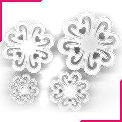 Fondant Embosser Cutter Blossom 4 Pcs - bakeware bake house kitchenware bakers supplies baking