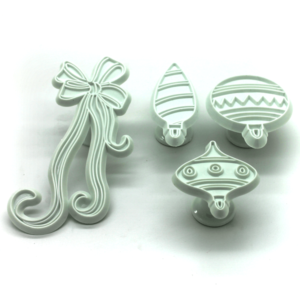 Fondant Embosser Cutter Mix Shapes 4 Pcs - bakeware bake house kitchenware bakers supplies baking