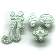 Fondant Embosser Cutter Mix Shapes 4 Pcs - bakeware bake house kitchenware bakers supplies baking