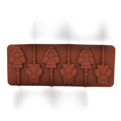 Silicone Lollipop Mold Snowman - bakeware bake house kitchenware bakers supplies baking