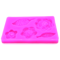 Crochet Flower And Leaf Sugarcraft Mold - bakeware bake house kitchenware bakers supplies baking