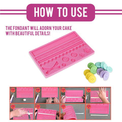 Fondant & Gumpaste Mold Button And Rope - bakeware bake house kitchenware bakers supplies baking