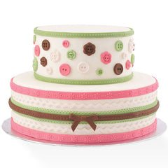 Fondant & Gumpaste Mold Button And Rope - bakeware bake house kitchenware bakers supplies baking