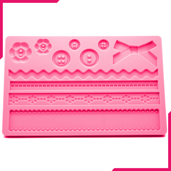 Fondant & Gumpaste Mold Button And Rope - bakeware bake house kitchenware bakers supplies baking