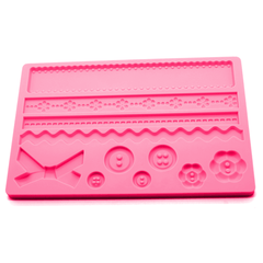 Fondant & Gumpaste Mold Button And Rope - bakeware bake house kitchenware bakers supplies baking