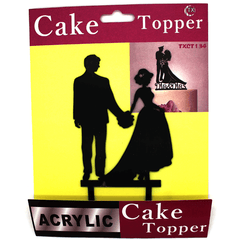 Cake Topper Bride And Groom Black - bakeware bake house kitchenware bakers supplies baking