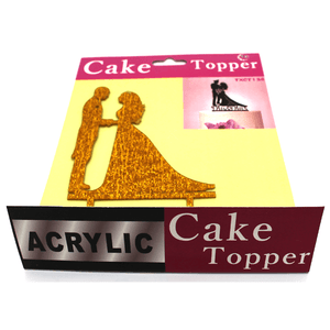 Cake Topper Bride And Groom Golden - bakeware bake house kitchenware bakers supplies baking