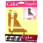 Cake Topper Bride And Groom Golden - bakeware bake house kitchenware bakers supplies baking