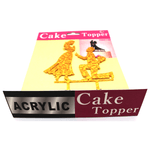 Cake Topper Engagement Golden - bakeware bake house kitchenware bakers supplies baking