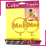 Cake Topper Mr And Mrs Golden - bakeware bake house kitchenware bakers supplies baking