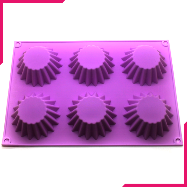 Silicone Jelly Shape Cupcake Mold 6 Cavity - bakeware bake house kitchenware bakers supplies baking