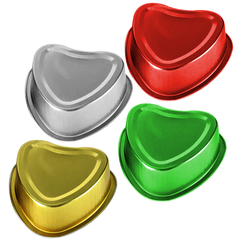 Aluminum Foil Heart Shaped Cupcake Liner Multi Colours 4Pcs - bakeware bake house kitchenware bakers supplies baking