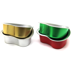 Aluminum Foil Heart Shaped Cupcake Liner Multi Colours 4Pcs - bakeware bake house kitchenware bakers supplies baking