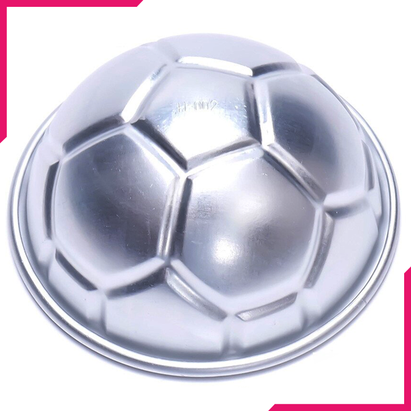 Silver Soccer Ball Cake Mould - bakeware bake house kitchenware bakers supplies baking