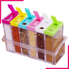 Transparent Seasoning Box Six Pcs set - bakeware bake house kitchenware bakers supplies baking