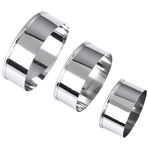 Cake Ring Stainless Steel Cutter 3Pcs Set 20cm, 15cm, 10cm - bakeware bake house kitchenware bakers supplies baking