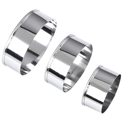 Cake Ring Stainless Steel Cutter 3Pcs Set 20cm, 15cm, 10cm - bakeware bake house kitchenware bakers supplies baking